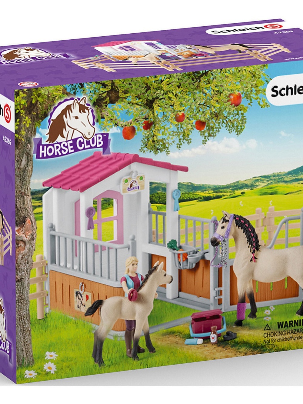 Schleich 42369 Stall with Arab Horses and Groom, 23.11 x 10.92 x 19.05 cm